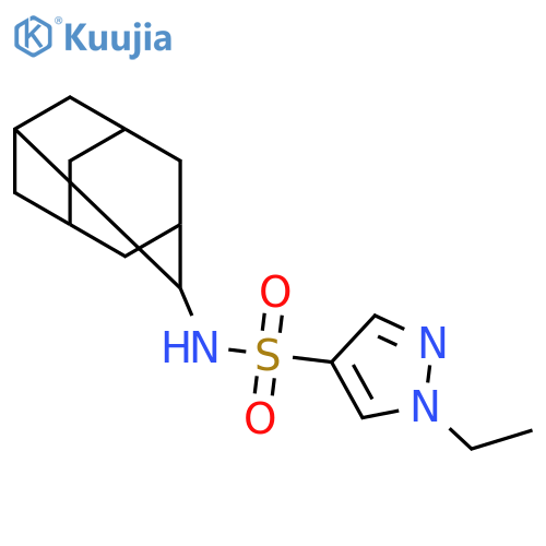 1-Ethyl-1H-pyrazole-4-sulfonic acid adamantan-2-ylamide structure