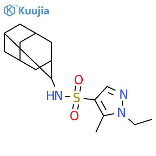1-Ethyl-5-methyl-1H-pyrazole-4-sulfonic acid adamantan-2-ylamide structure