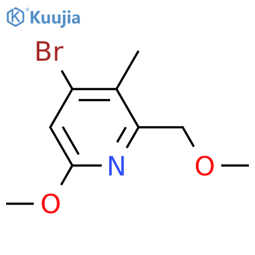4-Bromo-6-methoxy-2-(methoxymethyl)-3-methylpyridine structure