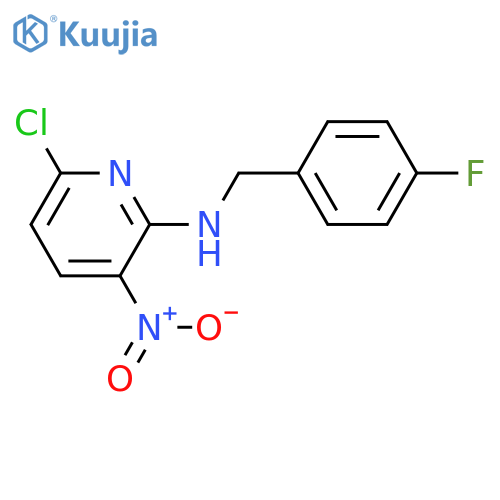 6-Chloro-N-(4-fluorophenyl)methyl-3-nitro-2-pyridinamine structure