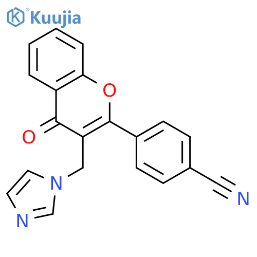 Benzonitrile,4-[3-(1H-imidazol-1-ylmethyl)-4-oxo-4H-1-benzopyran-2-yl]- structure