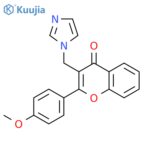 4H-1-Benzopyran-4-one,3-(1H-imidazol-1-ylmethyl)-2-(4-methoxyphenyl)- structure