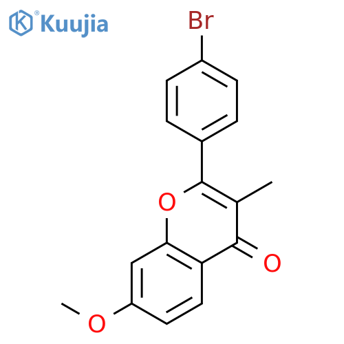 4H-1-Benzopyran-4-one, 2-(4-bromophenyl)-7-methoxy-3-methyl- structure