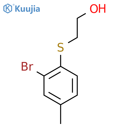 2-(2-Bromo-4-methyl-phenylsulfanyl)-ethanol structure