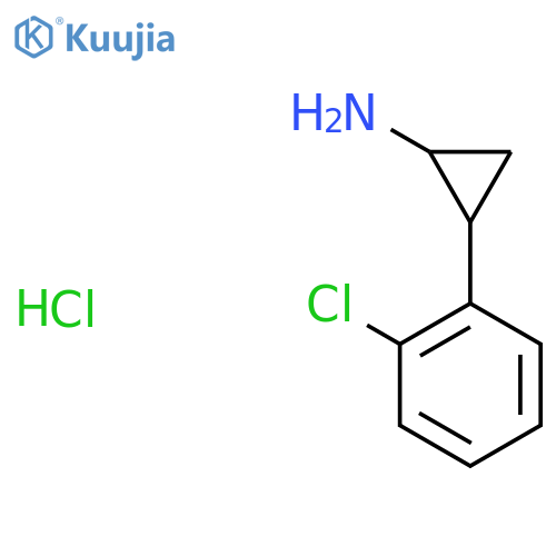 2-(2-Chlorophenyl)cyclopropan-1-amine hydrochloride structure
