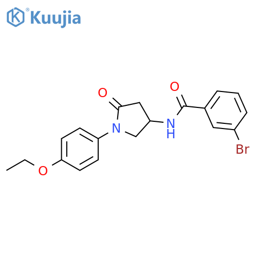 3-bromo-N-1-(4-ethoxyphenyl)-5-oxopyrrolidin-3-ylbenzamide structure
