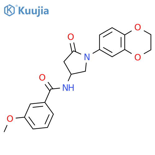 N-1-(2,3-dihydro-1,4-benzodioxin-6-yl)-5-oxopyrrolidin-3-yl-3-methoxybenzamide structure