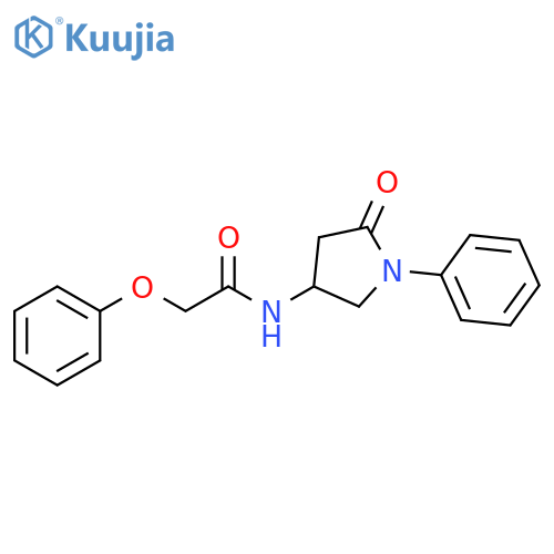 N-(5-oxo-1-phenylpyrrolidin-3-yl)-2-phenoxyacetamide structure