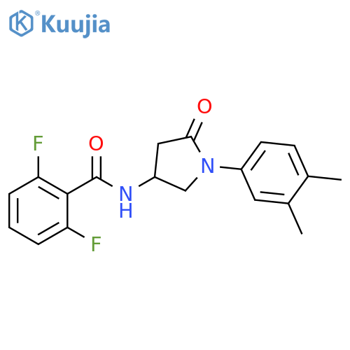 N-1-(3,4-dimethylphenyl)-5-oxopyrrolidin-3-yl-2,6-difluorobenzamide structure
