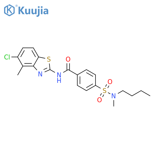 4-butyl(methyl)sulfamoyl-N-(5-chloro-4-methyl-1,3-benzothiazol-2-yl)benzamide structure