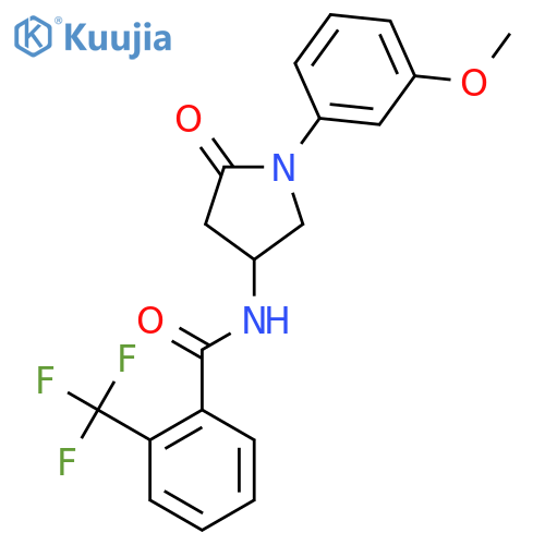 N-1-(3-methoxyphenyl)-5-oxopyrrolidin-3-yl-2-(trifluoromethyl)benzamide structure