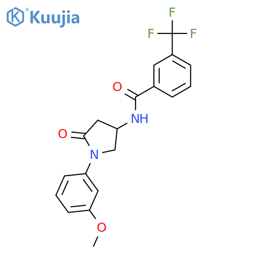 N-1-(3-methoxyphenyl)-5-oxopyrrolidin-3-yl-3-(trifluoromethyl)benzamide structure