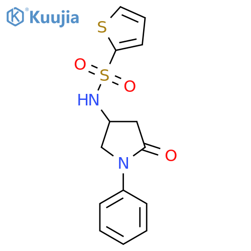 N-(5-oxo-1-phenylpyrrolidin-3-yl)thiophene-2-sulfonamide structure