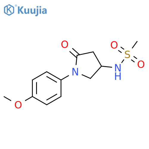 N-1-(4-methoxyphenyl)-5-oxopyrrolidin-3-ylmethanesulfonamide structure