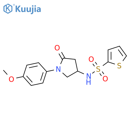 N-1-(4-methoxyphenyl)-5-oxopyrrolidin-3-ylthiophene-2-sulfonamide structure