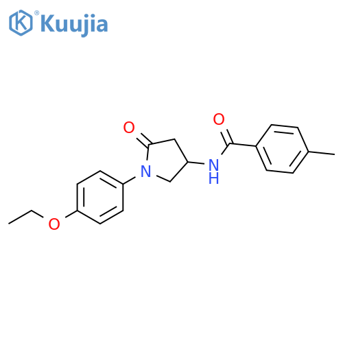 N-1-(4-ethoxyphenyl)-5-oxopyrrolidin-3-yl-4-methylbenzamide structure
