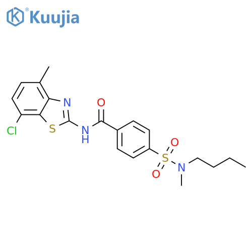 4-butyl(methyl)sulfamoyl-N-(7-chloro-4-methyl-1,3-benzothiazol-2-yl)benzamide structure