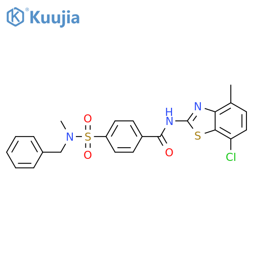 4-benzyl(methyl)sulfamoyl-N-(7-chloro-4-methyl-1,3-benzothiazol-2-yl)benzamide structure
