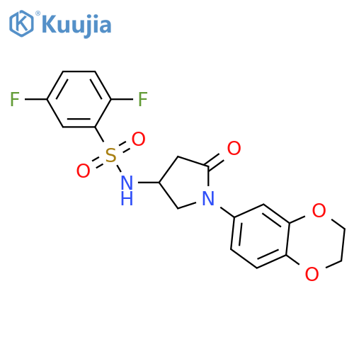 N-1-(2,3-dihydro-1,4-benzodioxin-6-yl)-5-oxopyrrolidin-3-yl-2,5-difluorobenzene-1-sulfonamide structure