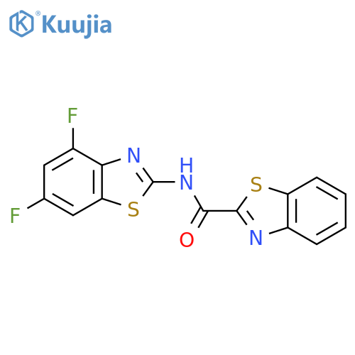 N-(4,6-difluoro-1,3-benzothiazol-2-yl)-1,3-benzothiazole-2-carboxamide structure