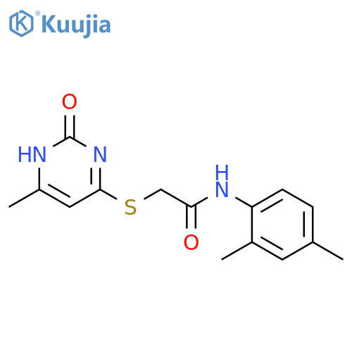 N-(2,4-dimethylphenyl)-2-(6-methyl-2-oxo-1,2-dihydropyrimidin-4-yl)sulfanylacetamide structure