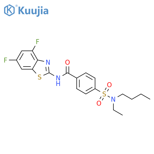 4-butyl(ethyl)sulfamoyl-N-(4,6-difluoro-1,3-benzothiazol-2-yl)benzamide structure