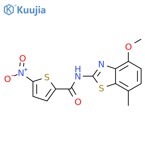 N-(4-methoxy-7-methyl-1,3-benzothiazol-2-yl)-5-nitrothiophene-2-carboxamide structure