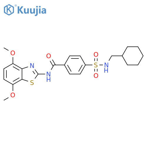 4-cyclohexyl(methyl)sulfamoyl-N-(4,7-dimethoxy-1,3-benzothiazol-2-yl)benzamide structure