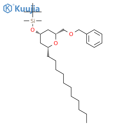 (2R,4S,6R)-4-[[(1,1-Dimethylethyl)dimethylsilyl]oxy]tetrahydro-2-[(phenylmethoxy)methyl]-6-undecyl-2H-pyran structure