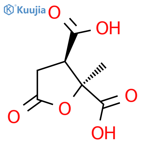 (2S,3R)-2-methyl-5-oxotetrahydrofuran-2,3-dicarboxylic acid structure