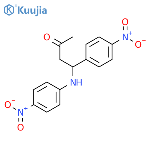 2-Butanone, 4-(4-nitrophenyl)-4-[(4-nitrophenyl)amino]- structure