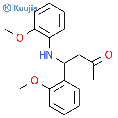 2-Butanone, 4-(2-methoxyphenyl)-4-[(2-methoxyphenyl)amino]- structure