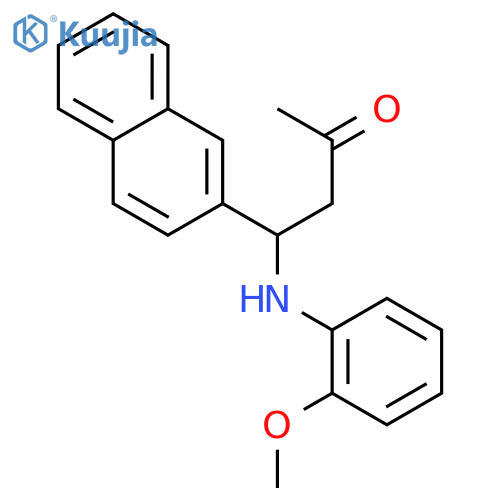 2-Butanone, 4-[(2-methoxyphenyl)amino]-4-(2-naphthalenyl)- structure
