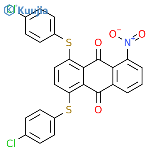 9,10-Anthracenedione, 1,4-bis[(4-chlorophenyl)thio]-5-nitro- structure