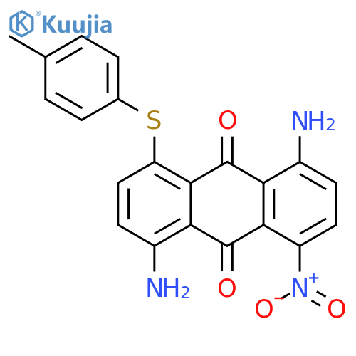 9,10-ANTHRACENEDIONE, 1,5-DIAMINO-4-[(4-METHYLPHENYL)THIO]-8-NITRO- structure