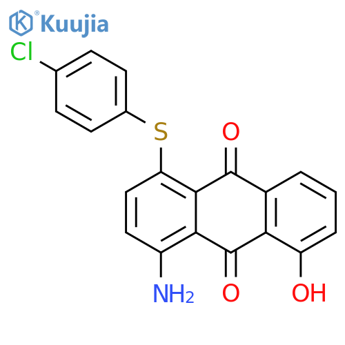 9,10-ANTHRACENEDIONE, 4-AMINO-1-[(4-CHLOROPHENYL)THIO]-5-HYDROXY- structure