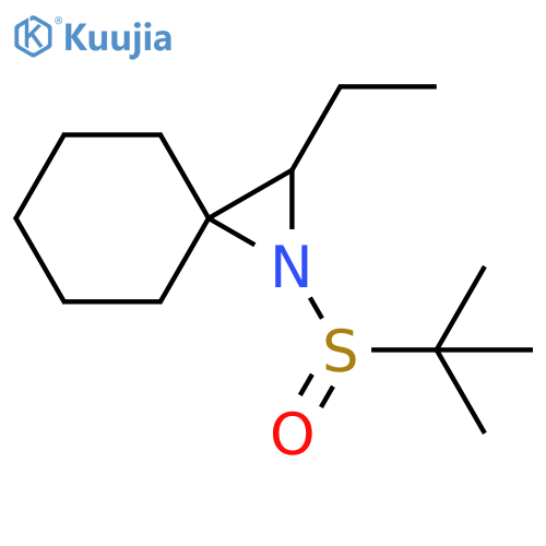 1-Azaspiro[2.5]octane, 1-[(R)-(1,1-dimethylethyl)sulfinyl]-2-ethyl-, (2R)- structure