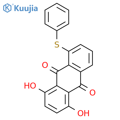 9,10-ANTHRACENEDIONE, 1,4-DIHYDROXY-5-(PHENYLTHIO)- structure