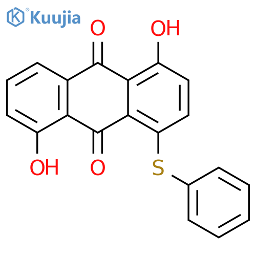 9,10-ANTHRACENEDIONE, 1,5-DIHYDROXY-4-(PHENYLTHIO)- structure