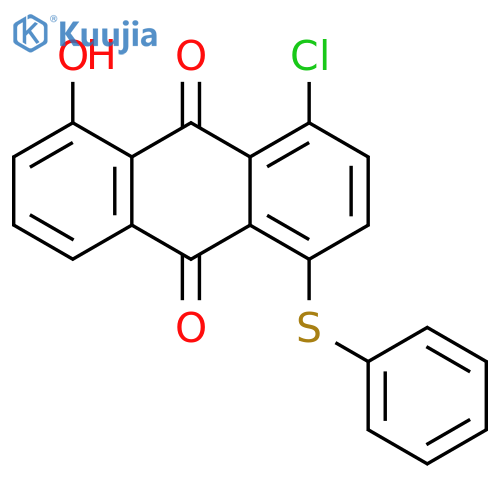 9,10-ANTHRACENEDIONE, 4-CHLORO-5-HYDROXY-1-(PHENYLTHIO)- structure