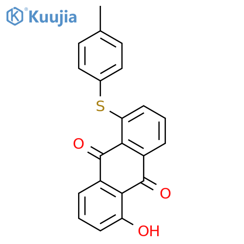 9,10-ANTHRACENEDIONE, 1-HYDROXY-5-[(4-METHYLPHENYL)THIO]- structure
