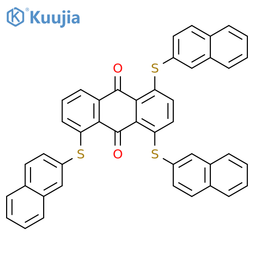 9,10-ANTHRACENEDIONE, 1,4,5-TRIS(2-NAPHTHALENYLTHIO)- structure