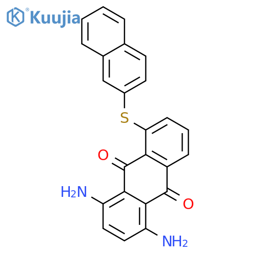 9,10-Anthracenedione, 1,4-diamino-5-(2-naphthalenylthio)- structure