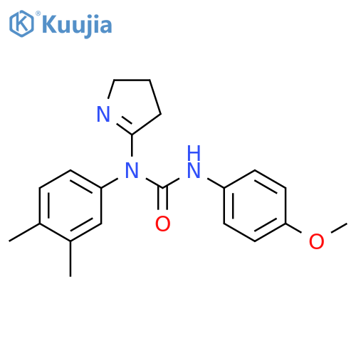 3-(3,4-dihydro-2H-pyrrol-5-yl)-3-(3,4-dimethylphenyl)-1-(4-methoxyphenyl)urea structure