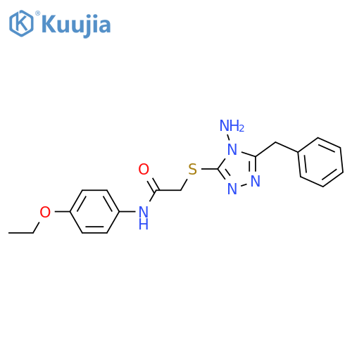 2-(4-amino-5-benzyl-4H-1,2,4-triazol-3-yl)sulfanyl-N-(4-ethoxyphenyl)acetamide structure
