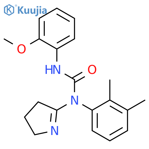3-(3,4-dihydro-2H-pyrrol-5-yl)-3-(2,3-dimethylphenyl)-1-(2-methoxyphenyl)urea structure