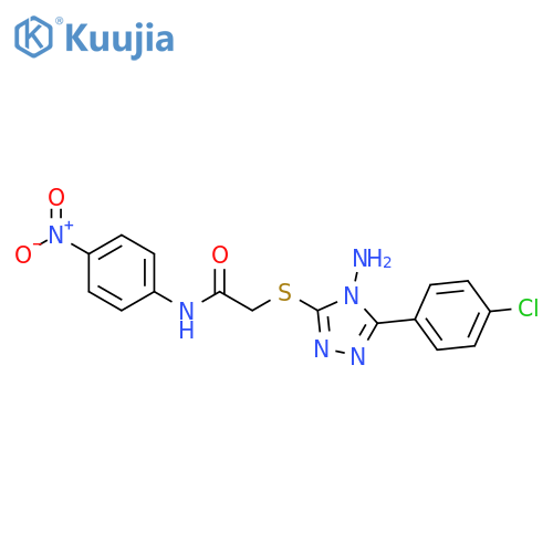 2-{4-amino-5-(4-chlorophenyl)-4H-1,2,4-triazol-3-ylsulfanyl}-N-(4-nitrophenyl)acetamide structure