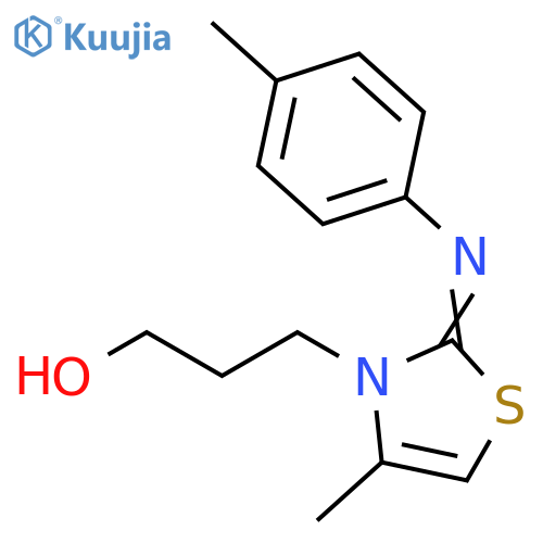 3-(2Z)-4-methyl-2-(4-methylphenyl)imino-2,3-dihydro-1,3-thiazol-3-ylpropan-1-ol structure