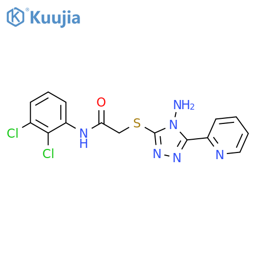 2-{4-amino-5-(pyridin-2-yl)-4H-1,2,4-triazol-3-ylsulfanyl}-N-(2,3-dichlorophenyl)acetamide structure
