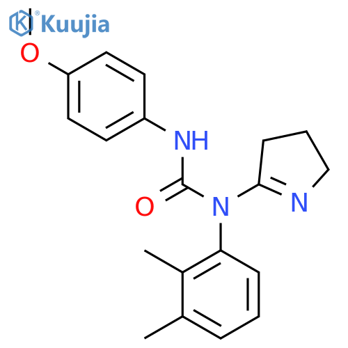 3-(3,4-dihydro-2H-pyrrol-5-yl)-3-(2,3-dimethylphenyl)-1-(4-methoxyphenyl)urea structure